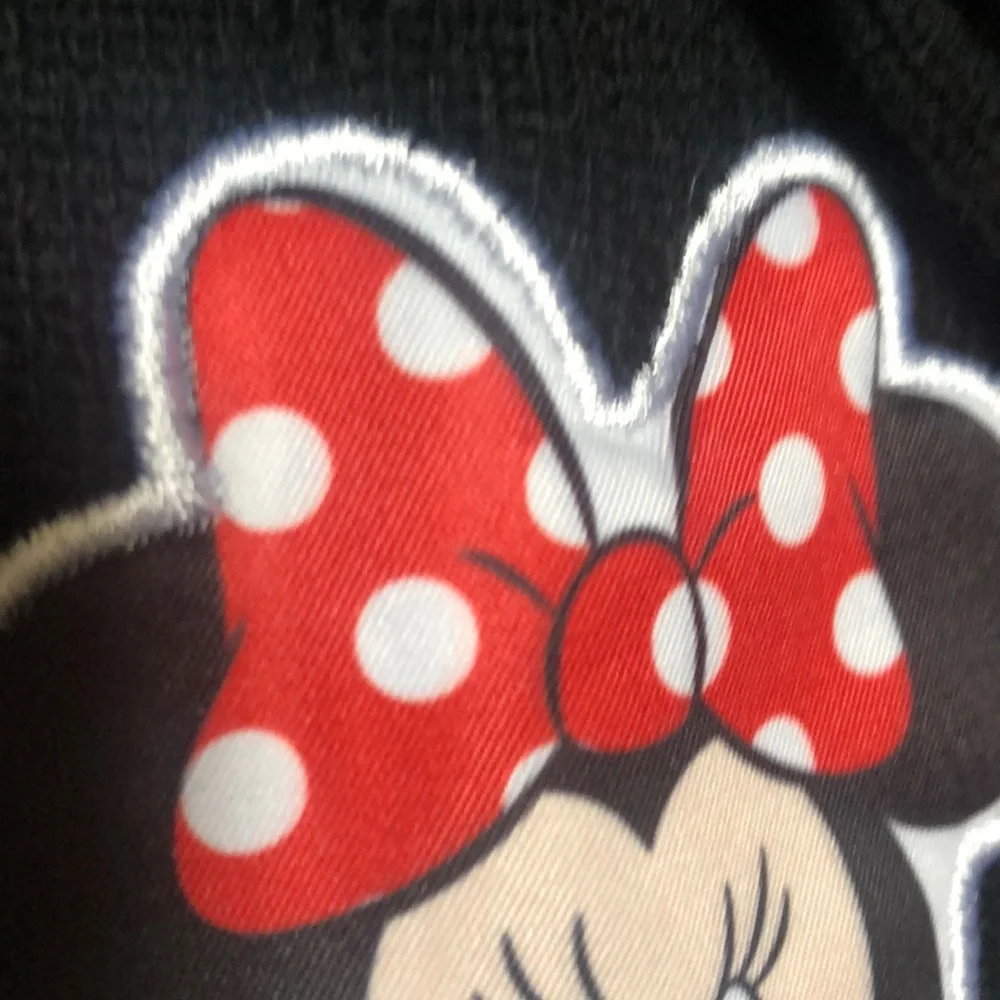 Minnie‎ Mouse Black Red Pom Pom Hat Glove Set NWT